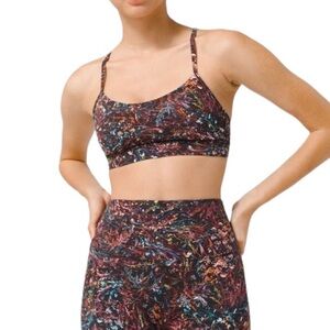 Lululemon Flow Y Bra B/C Cup Sz 2 NWOT in Foliage Overlay Multi Cottagecore RARE